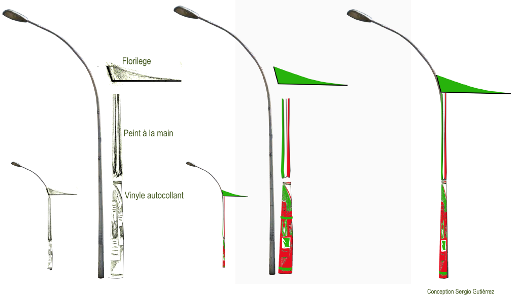 Un croquis de la prochaine d&eacute;coration des lampadaires du boulevard Rolland,