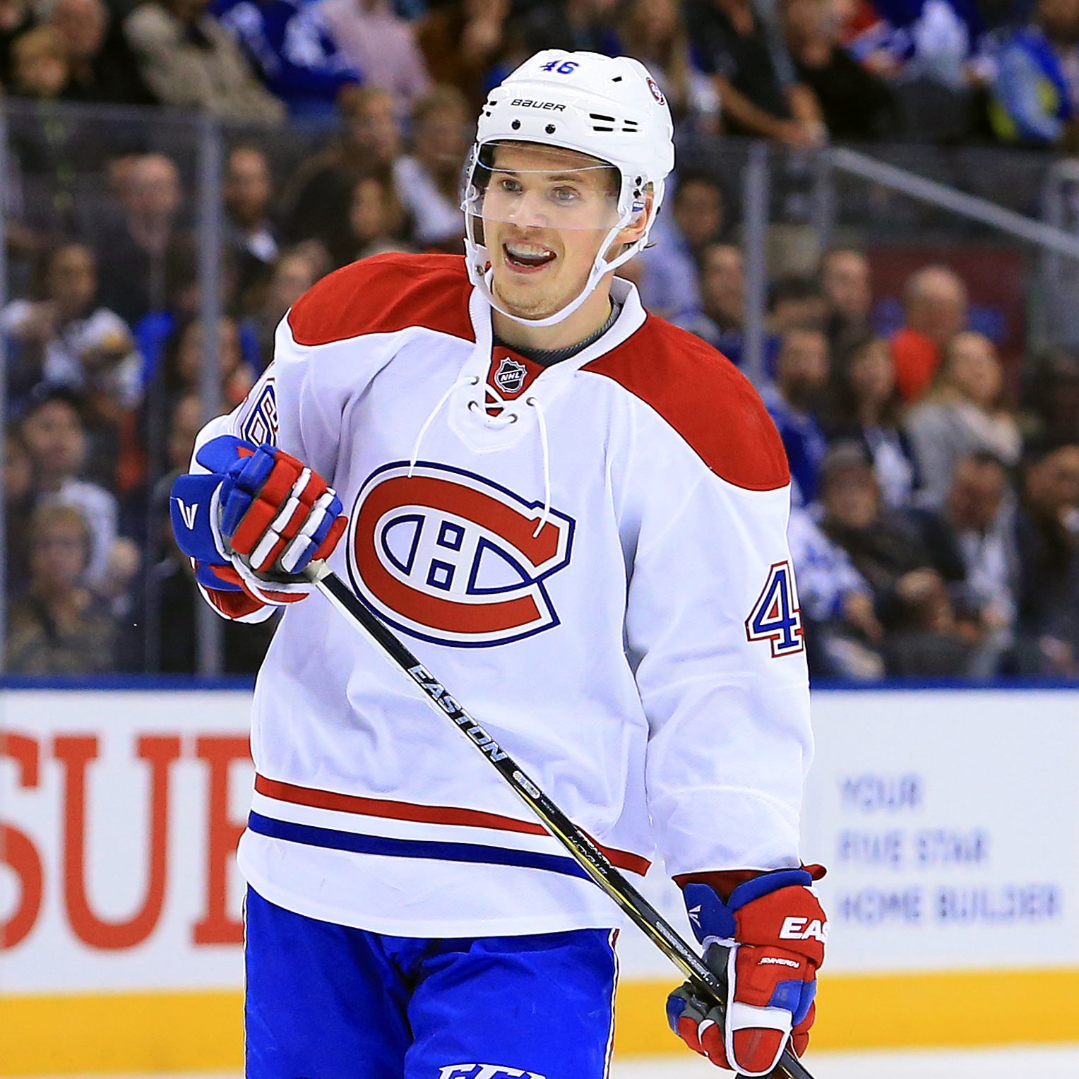 TORONTO, CANADA - OCTOBER 02: Arturri Lehkonen #46 of the Montreal Canadiens skates during an NHL preseason game against the Toronto Maple Leafs at Air Canada Centre on October 2, 2016 in Toronto, Canada. (Photo by Vaughn Ridley/Getty Images)