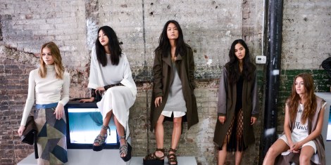 NEW YORK, NY - SEPTEMBER 15: Models pose at the Allsaints presentation during Spring 2016 New York Fashion Week on September 15, 2015 in New York City. (Photo by Grant Lamos IV/Getty Images)