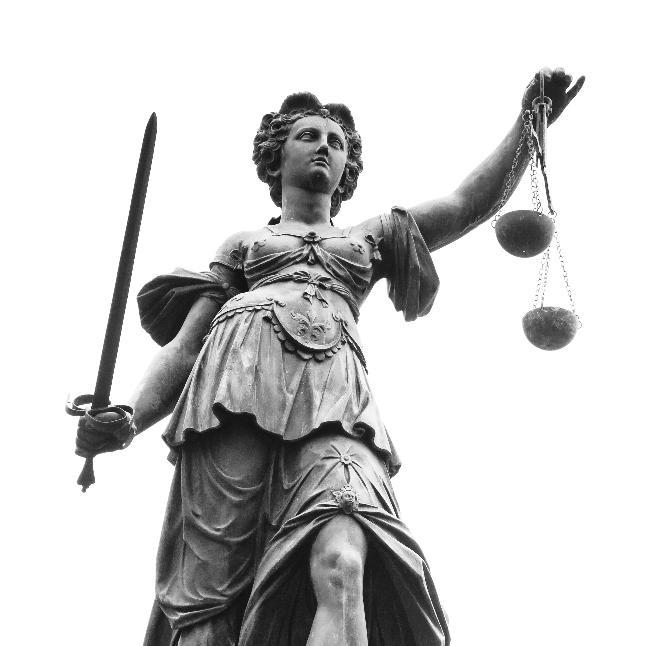 Statue of Lady Justice (Justitia) in Frankfurt, Germany