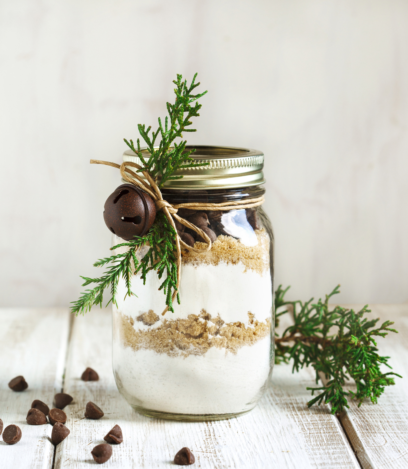 Chocolate chips cookie mix for Christmas gift