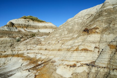 Landscape featuring the eroded environment from Dinosaur Provincial Park, which is an UNESCO World Heritage Site.