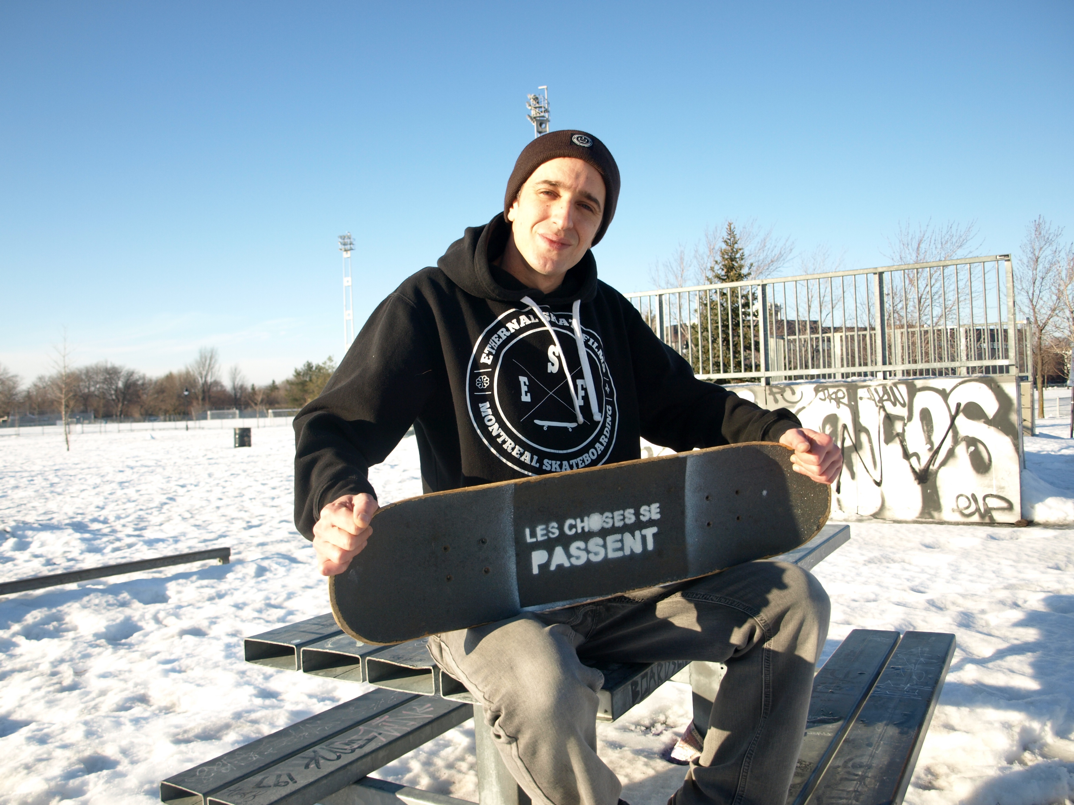 Vincent Letellier collabore au comité Projet Skatepark Rosemont avec d'autres amateurs de la planche à roulettes.