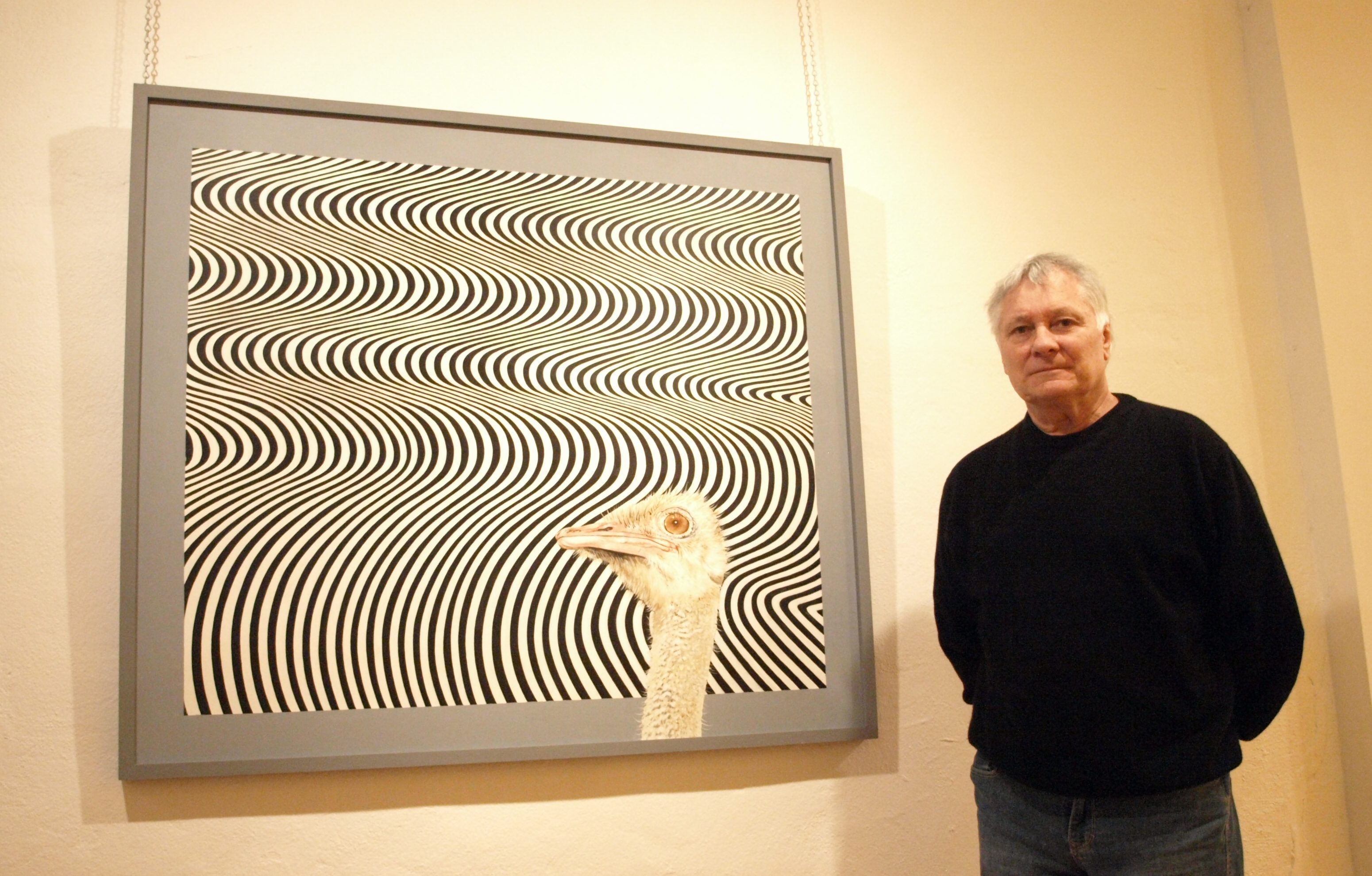 Serge Lemonde et son œuvre «L'autruche op».