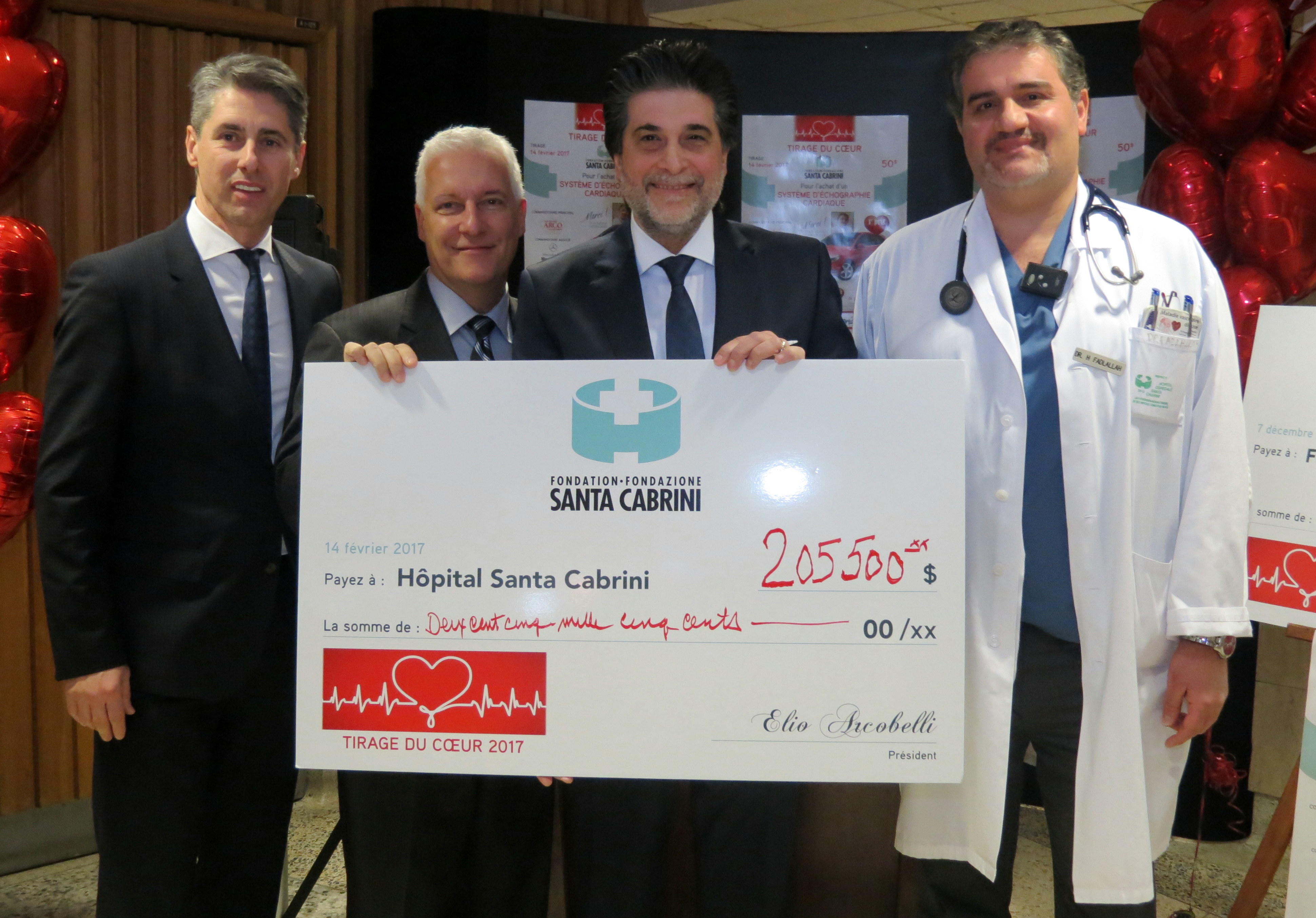 205 500$ pour la Fondation de l'hôpital Santa Cabrini