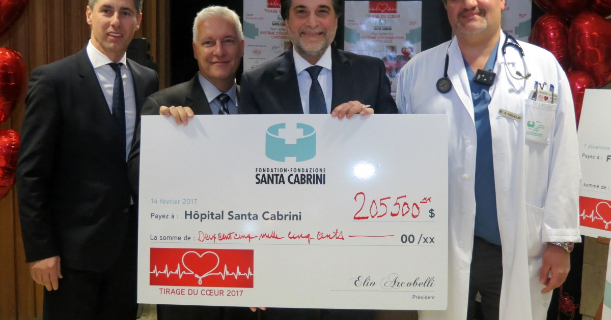 205 500$ pour la Fondation de l'hôpital Santa Cabrini