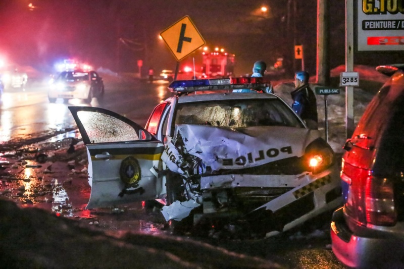 Sorel Un grave accident implique une voiture de police
