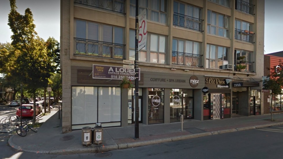 Le local situé au coin de la rue Masson et de la 7e Avenue.