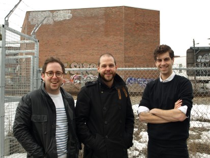 Nicolas Cloutier, David Gobeille-Kaufman et Nicolas Lapierre, cofondateurs de la société de développement Waverly et du Projet Ex.