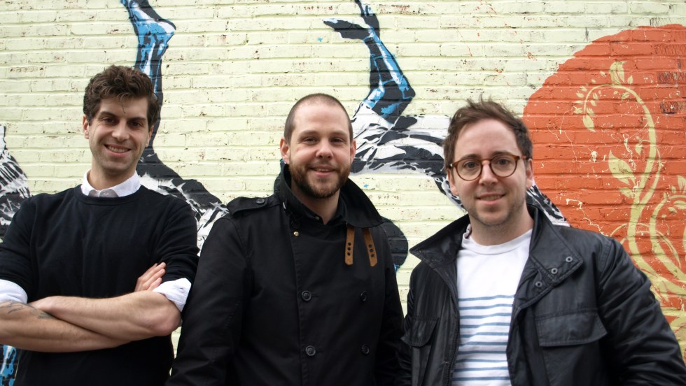 Nicolas Lapierre, David Gobeille-Kaufman et Nicolas Cloutier, cofondateurs de la société de développement Waverly et du Projet Ex.