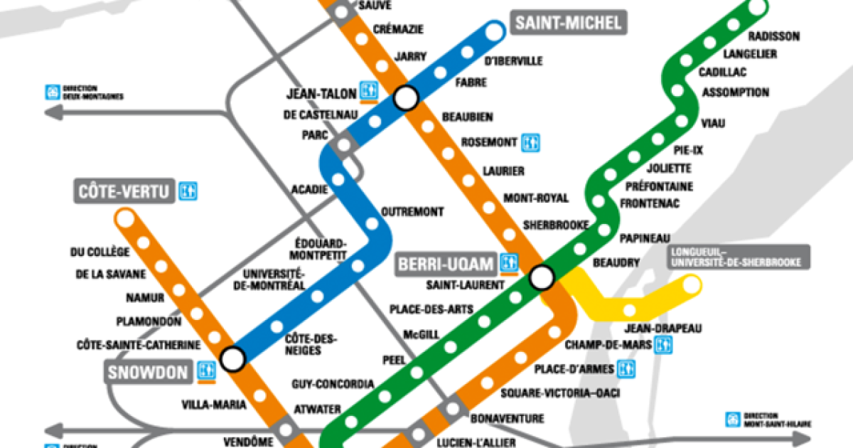 Plan Du Metro De Montreal