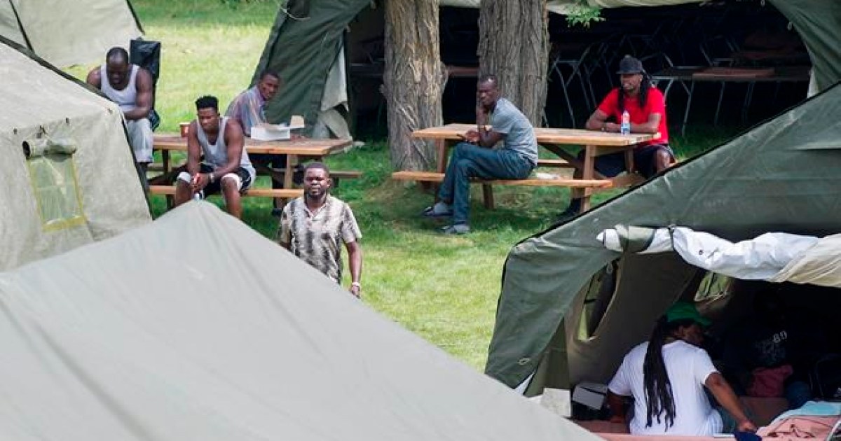 Le campement à SaintBernarddeLacolle est prêt
