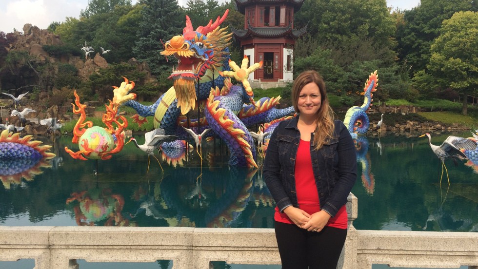 Mme Cadieux à encadré les travaux de restauration du Jardin de Chine.