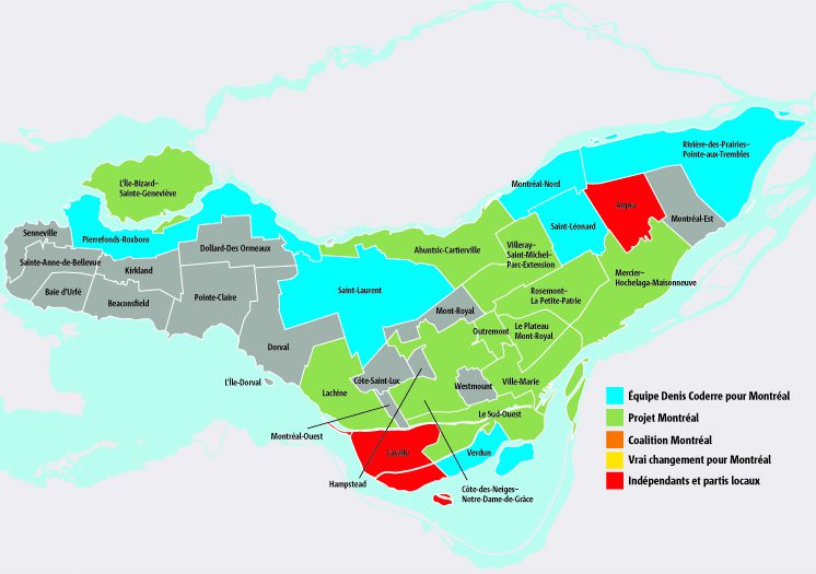 Qui sont les nouveaux maires et conseillers à Montréal?