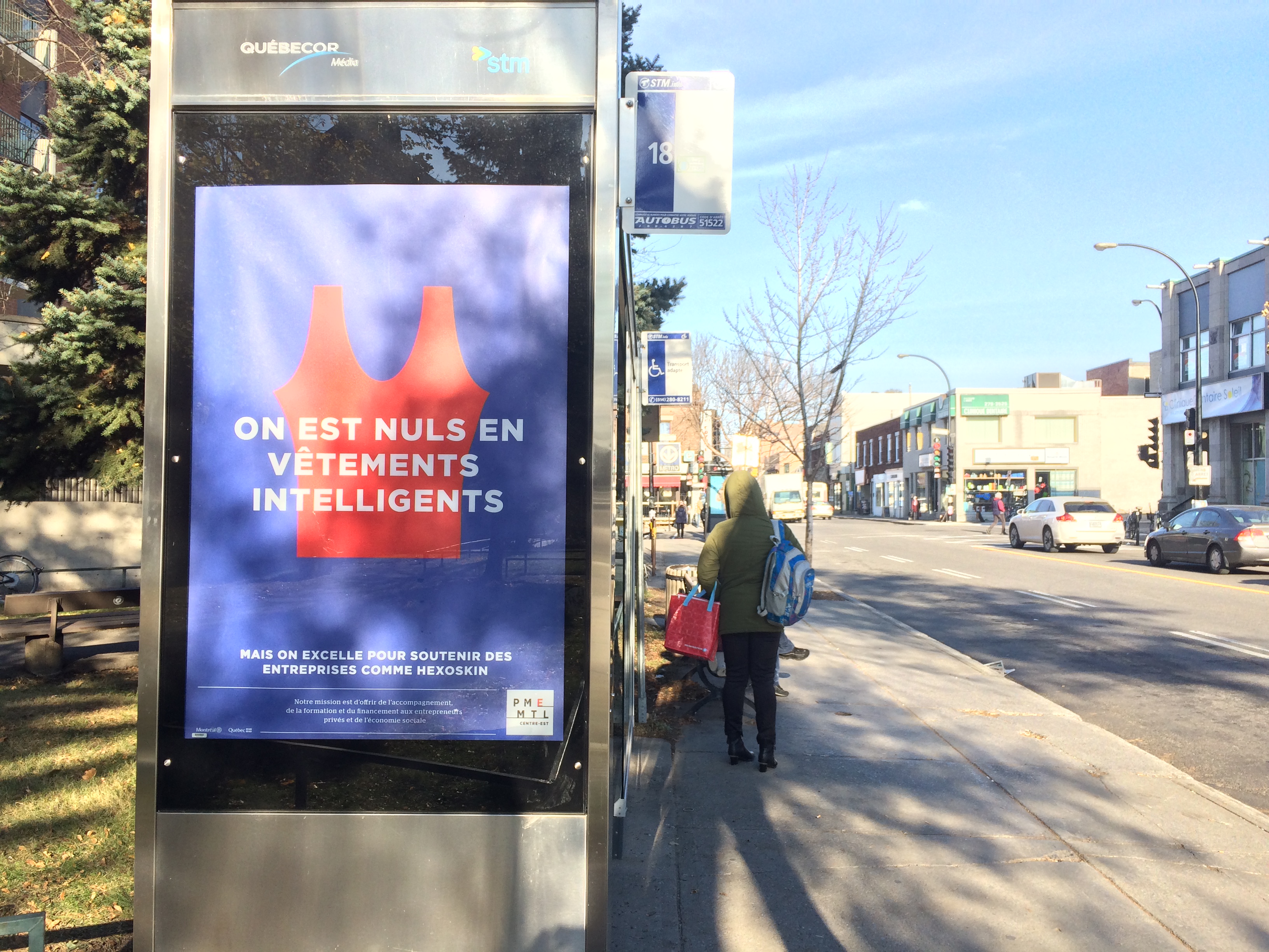 La campagne publicitaire de PME MTL Centre-Est est à l'essai dans les lieux fréquentés par les 18-35 ans.