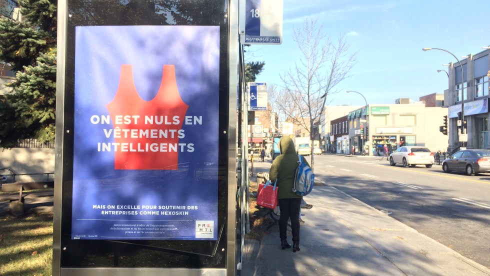 La campagne publicitaire de PME MTL Centre-Est est à l'essai dans les lieux fréquentés par les 18-35 ans.