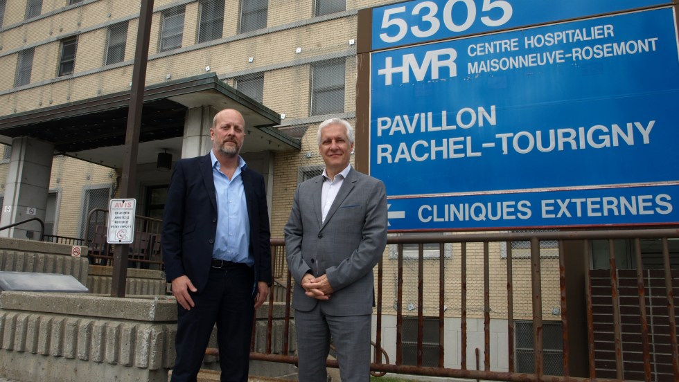 Ghyslain Chassé, directeur des services techniques et Yvan Gendron, président-directeur général du CIUSSS de l'Est-de-l'Île-de-Montréal.