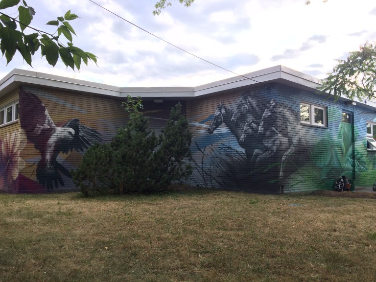 Murale à 360 degrés au parc Poirier