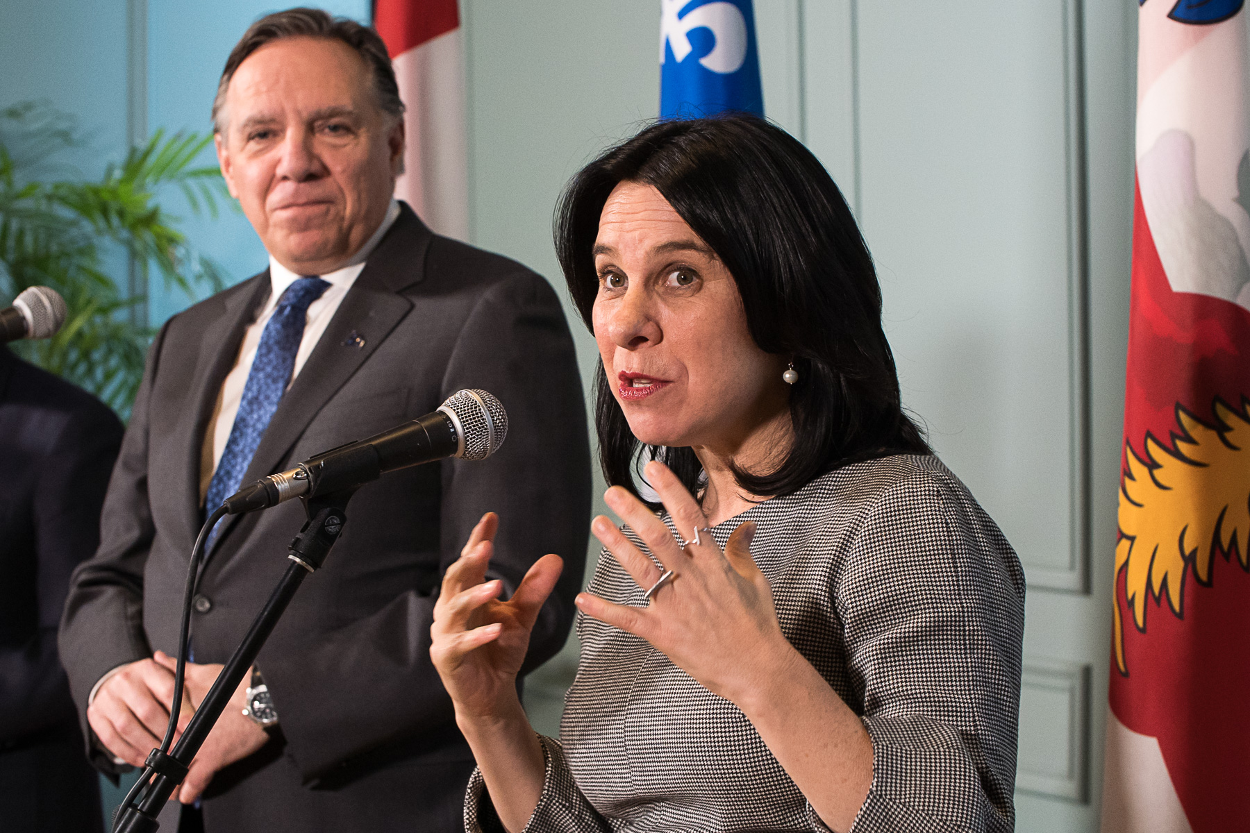 Valérie Plante, mairesse de Montréal, et François Legault, premier ministre