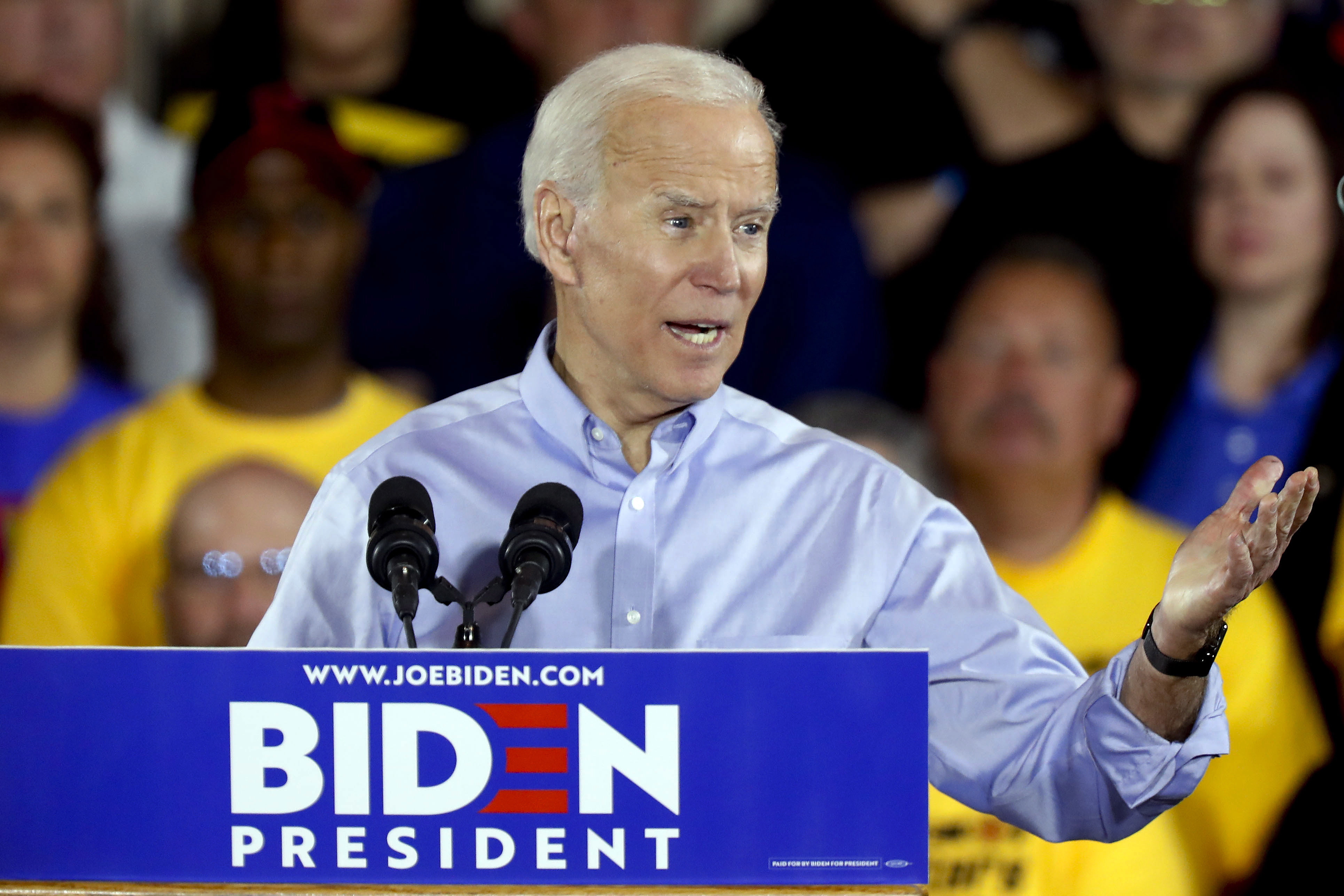 Joe Biden, ancien vice-président des États-Unis et candidat à l'investiture démocrate.