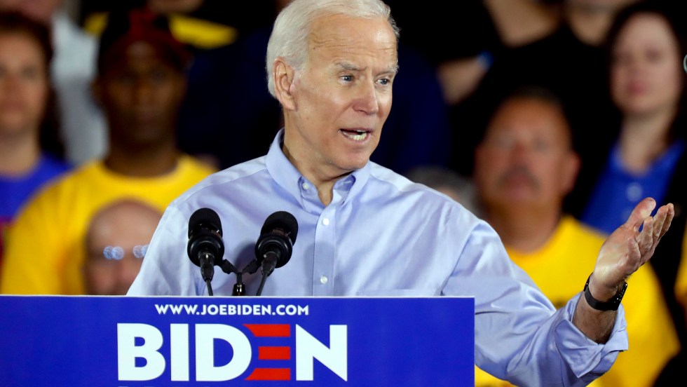 Joe Biden, ancien vice-président des États-Unis et candidat à l'investiture démocrate.