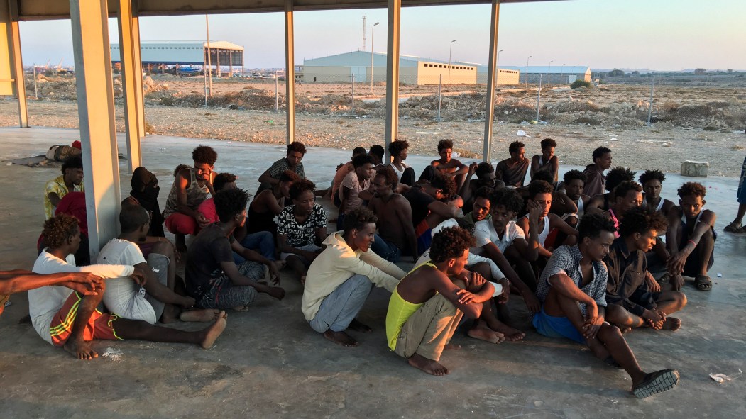 Des migrants en Libye