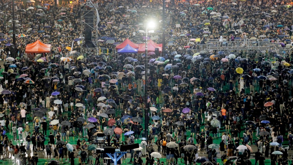 Manifestation à Hong Kong