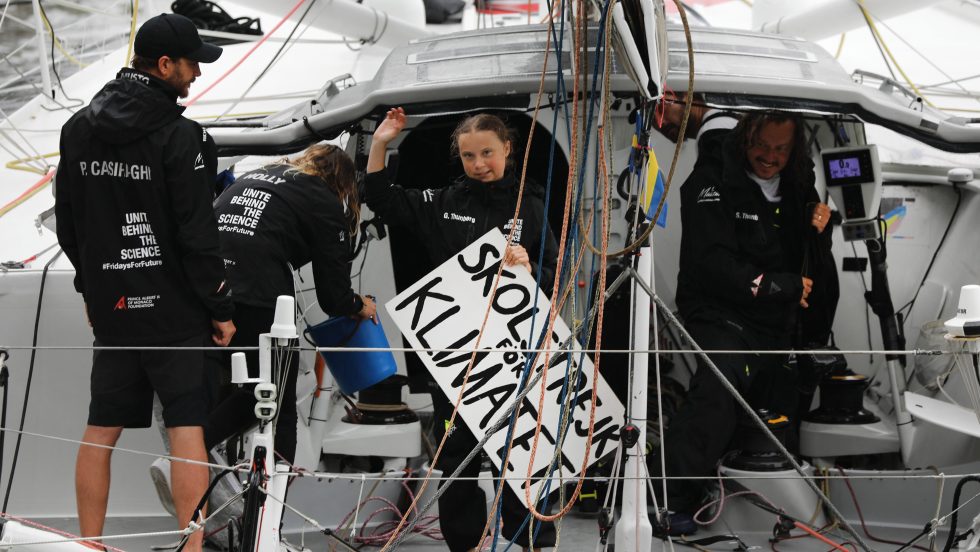 Greta Thunberg arrive à New York.