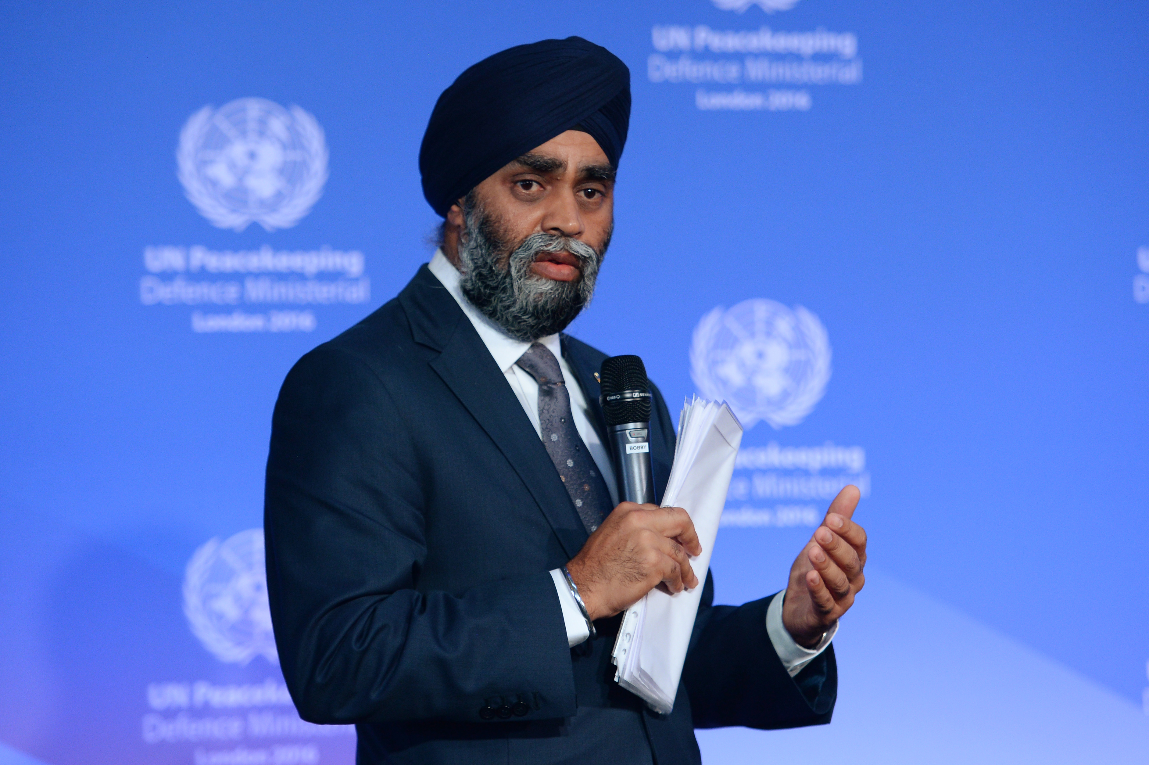 Le ministre de la Défense, Harjit Sajjan