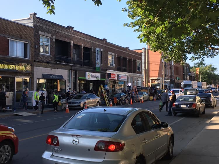 tournage sur la rue Verdun