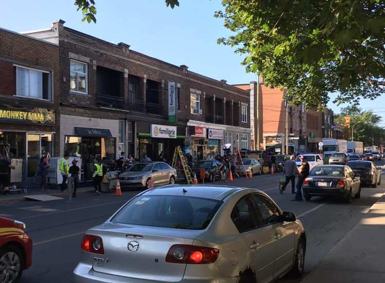 tournage sur la rue Verdun