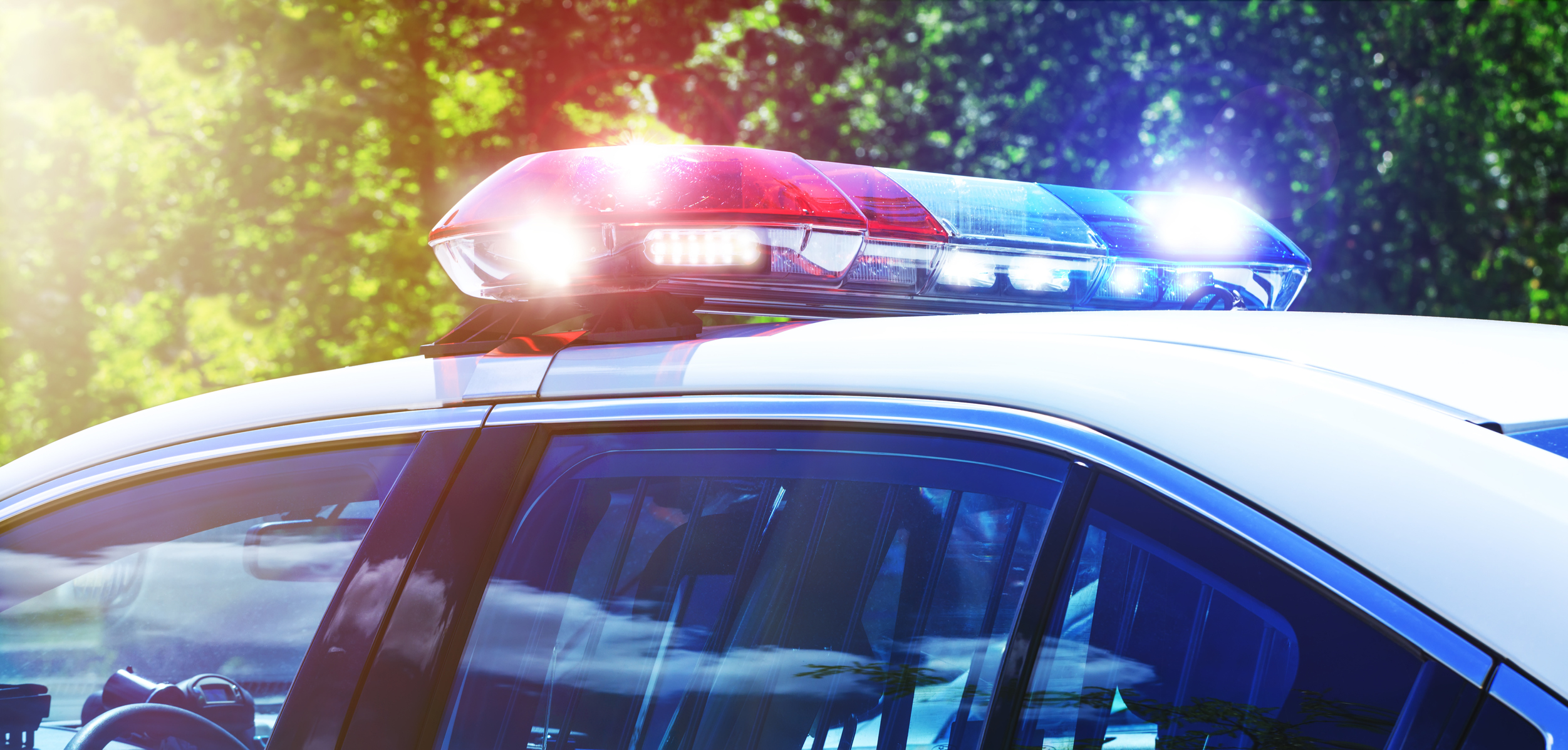 Une voiture de police