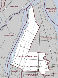carte circonscription Honoré-Mercier