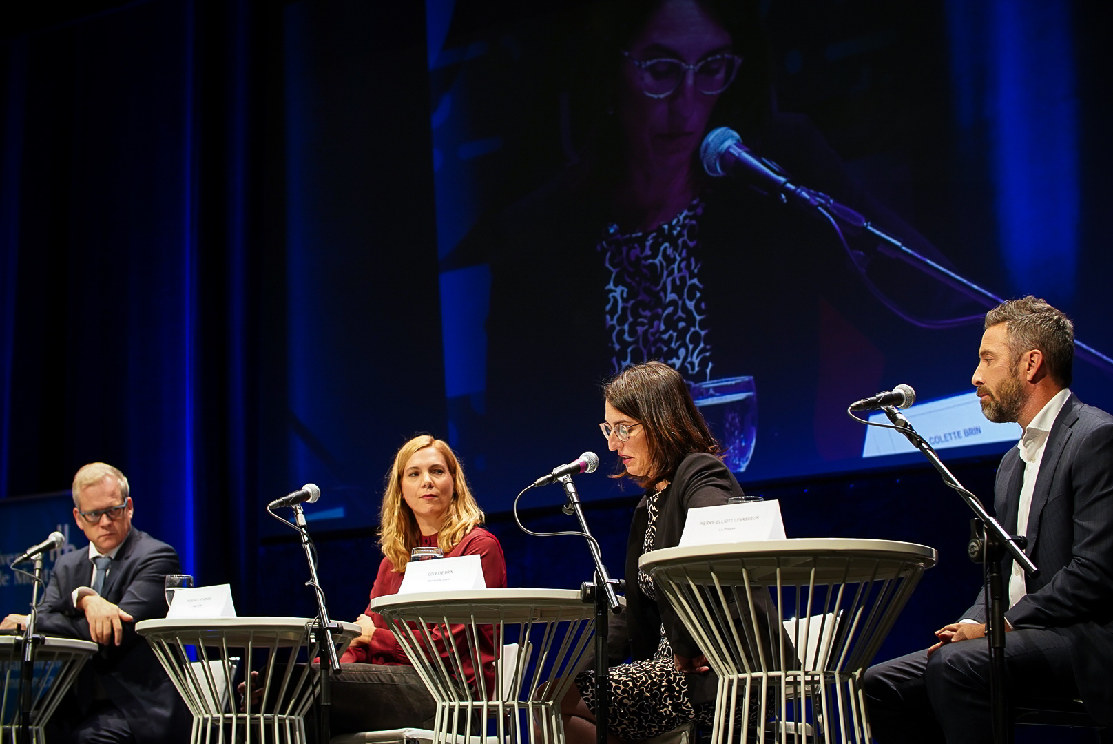 Brian Myles, Pascale St-Onge, Colette Brin et Pierre-Elliott Levasseur