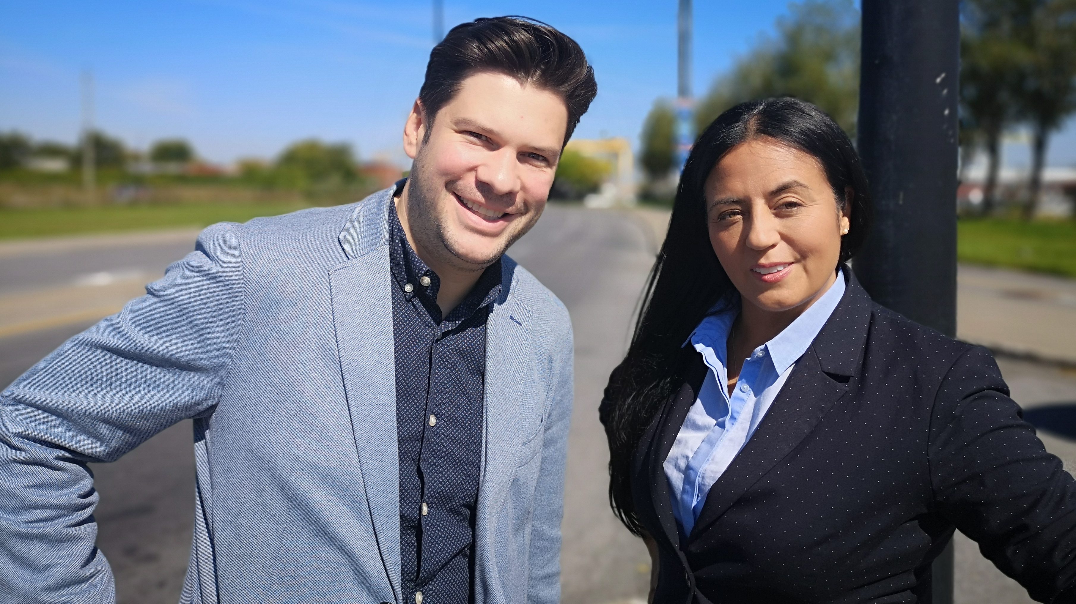 Soraya Martinez et Jonathan Plamondon, candidats du PLC, appuient le prolongement du REM vers l'Est de Montréal