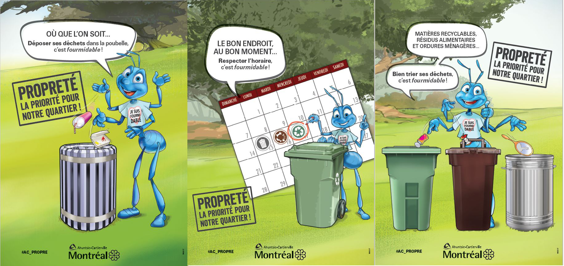 Campagne propreté Ahuntsic-Cartierville.