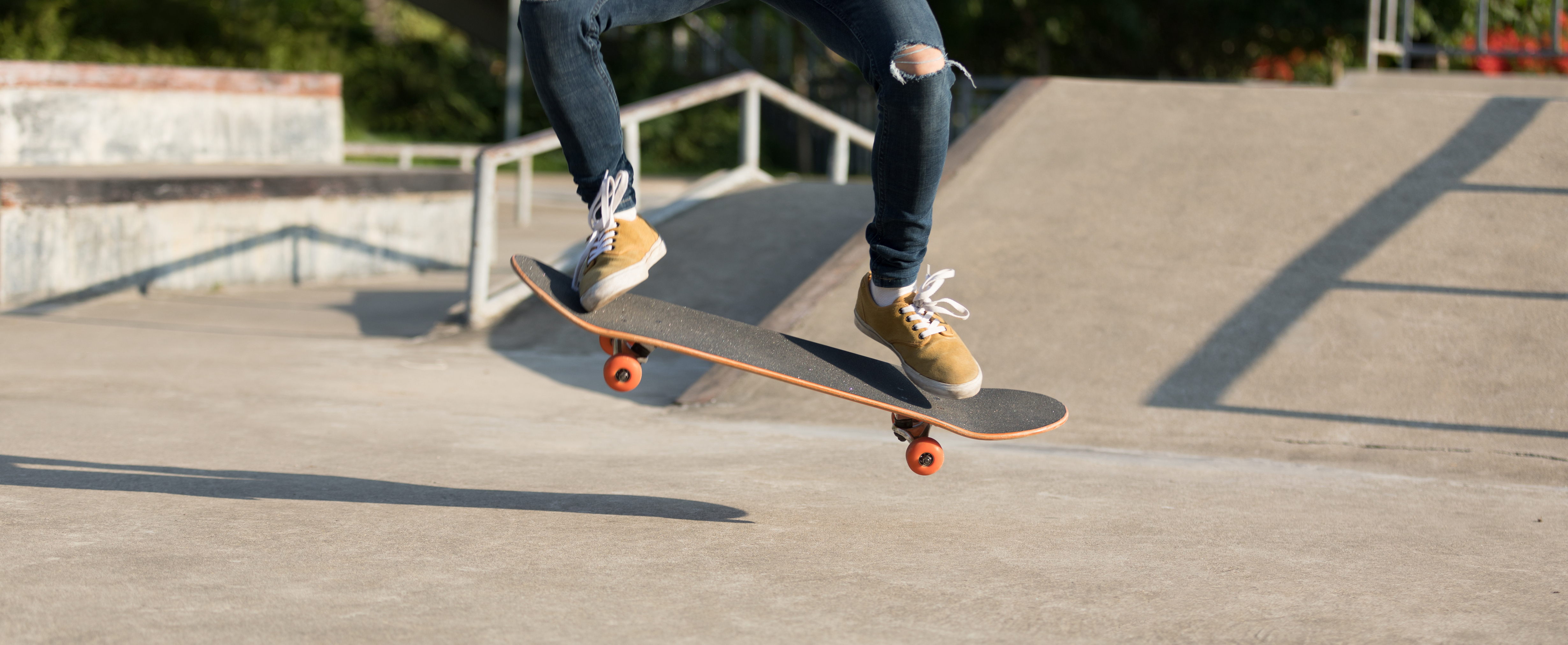 skateboarder skateboarding on skate park