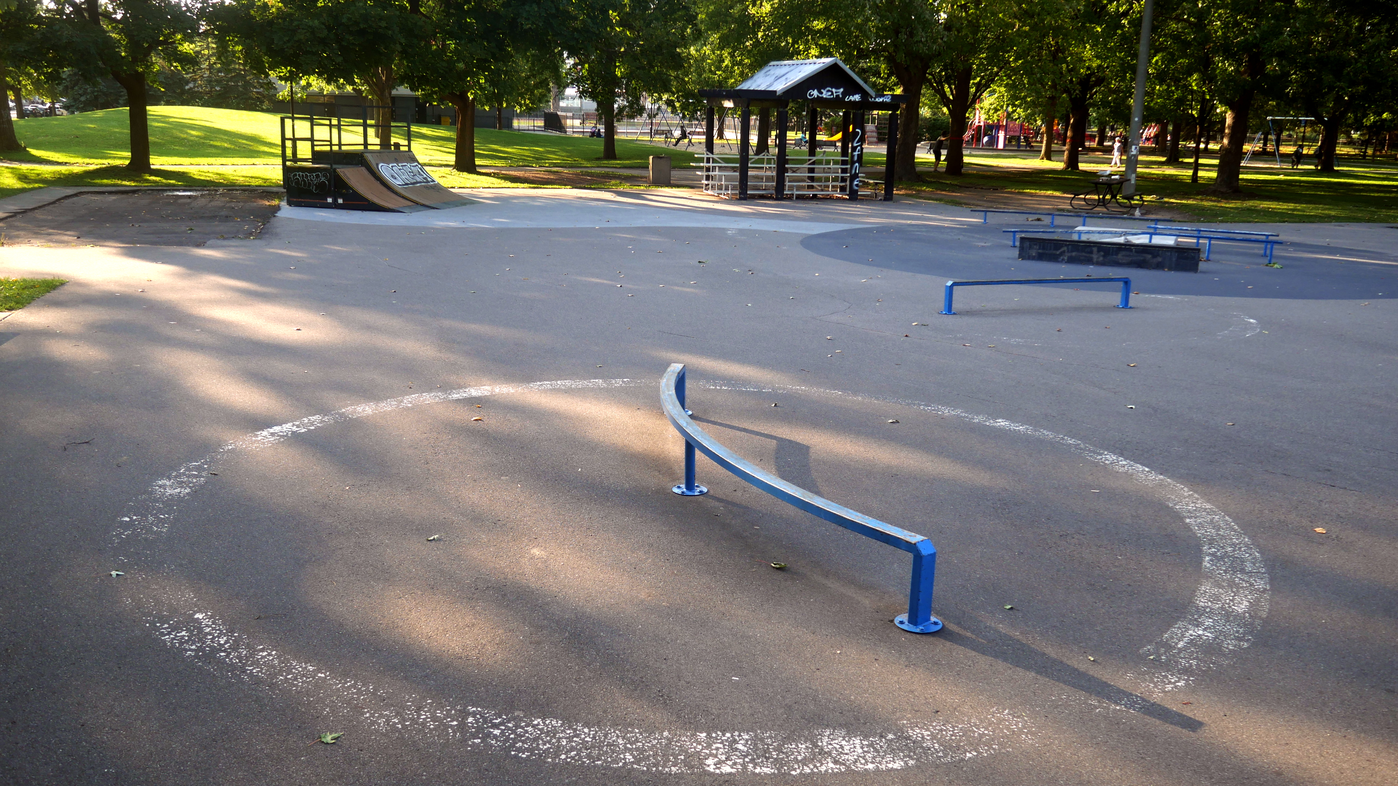 skatepark parc Ahuntsic vide
