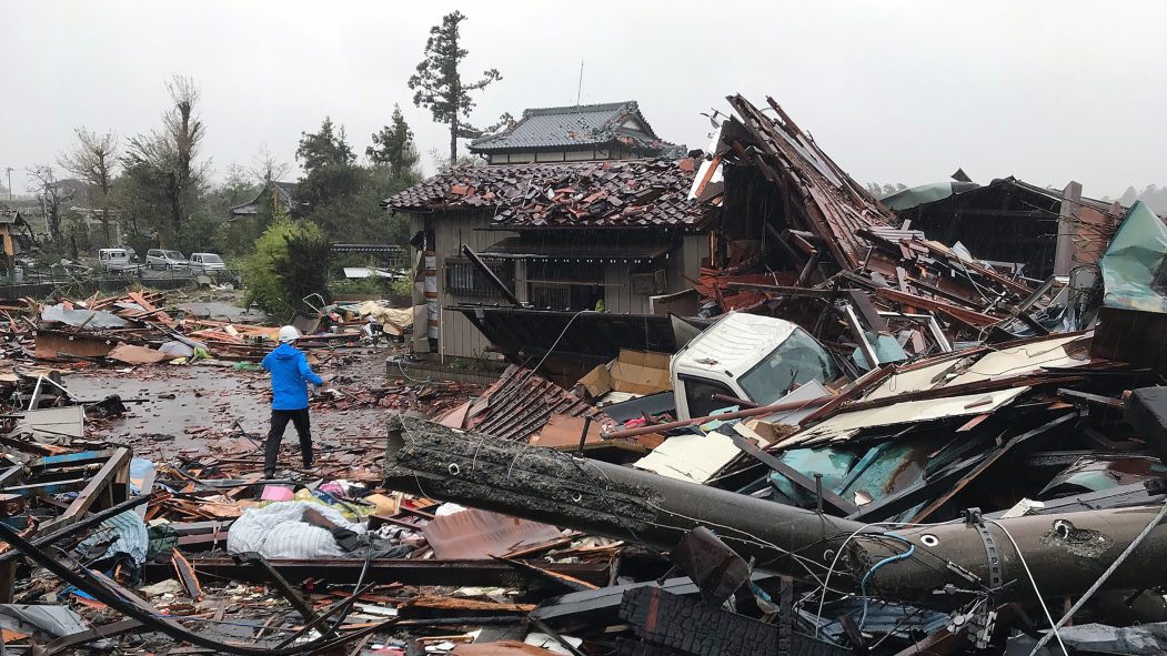 Des dommages causés par le typhon Hagibis.