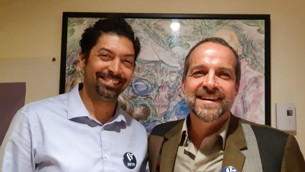 Cyrille Giraud, ex-Vert, et Michel Duchesne, candidat du Bloc dans Laurier-Sainte-Marie