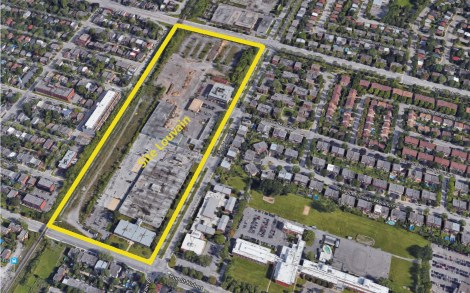 D&eacute;limitation du site Louvain Est o&ugrave; seront construits des logements sociaux et abordables