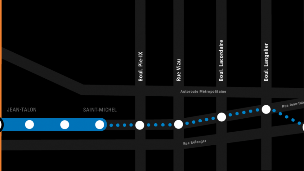 prolongement de la ligne bleue