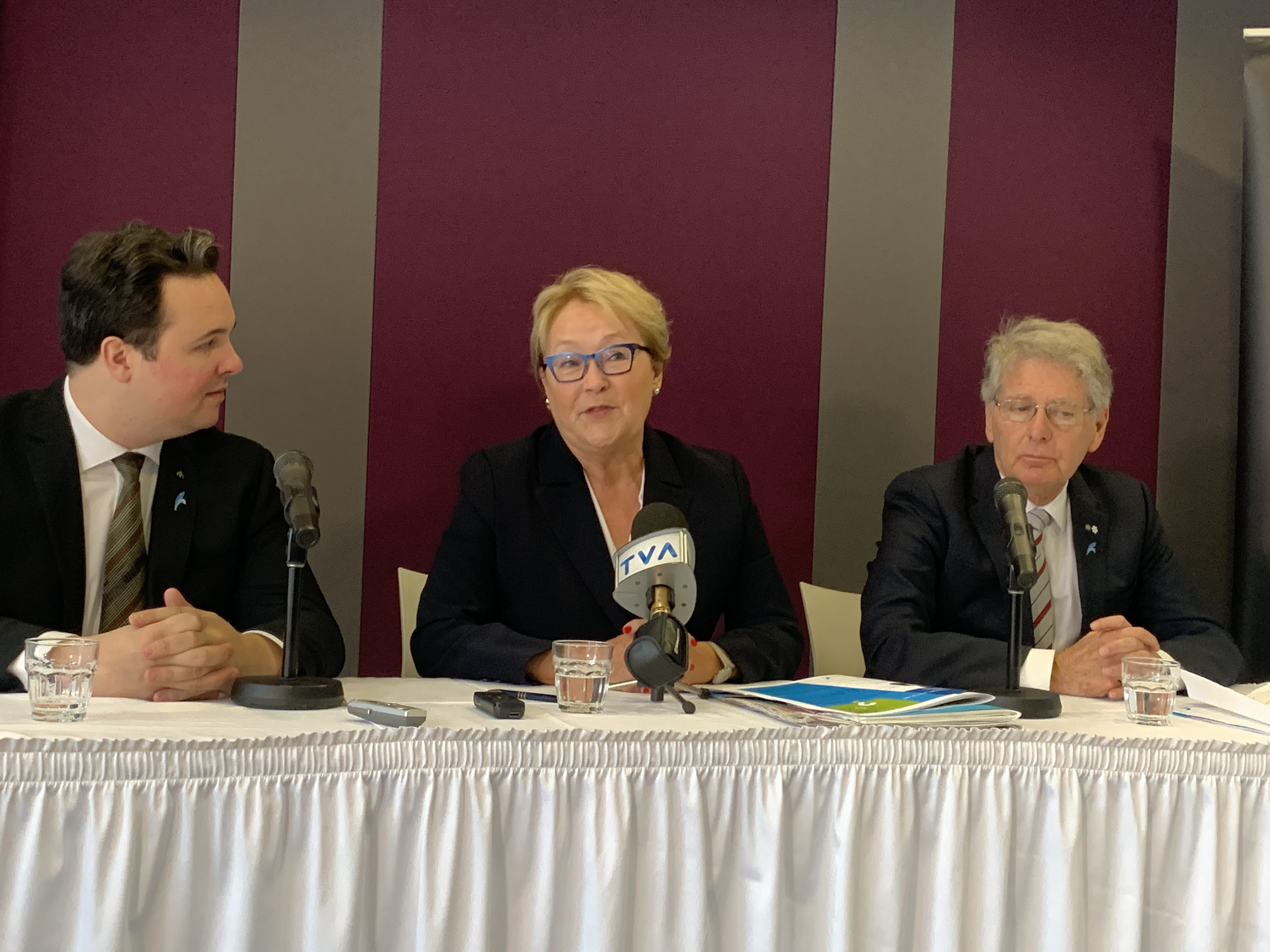 Maxime Laporte, Pauline Marois et John Parisella