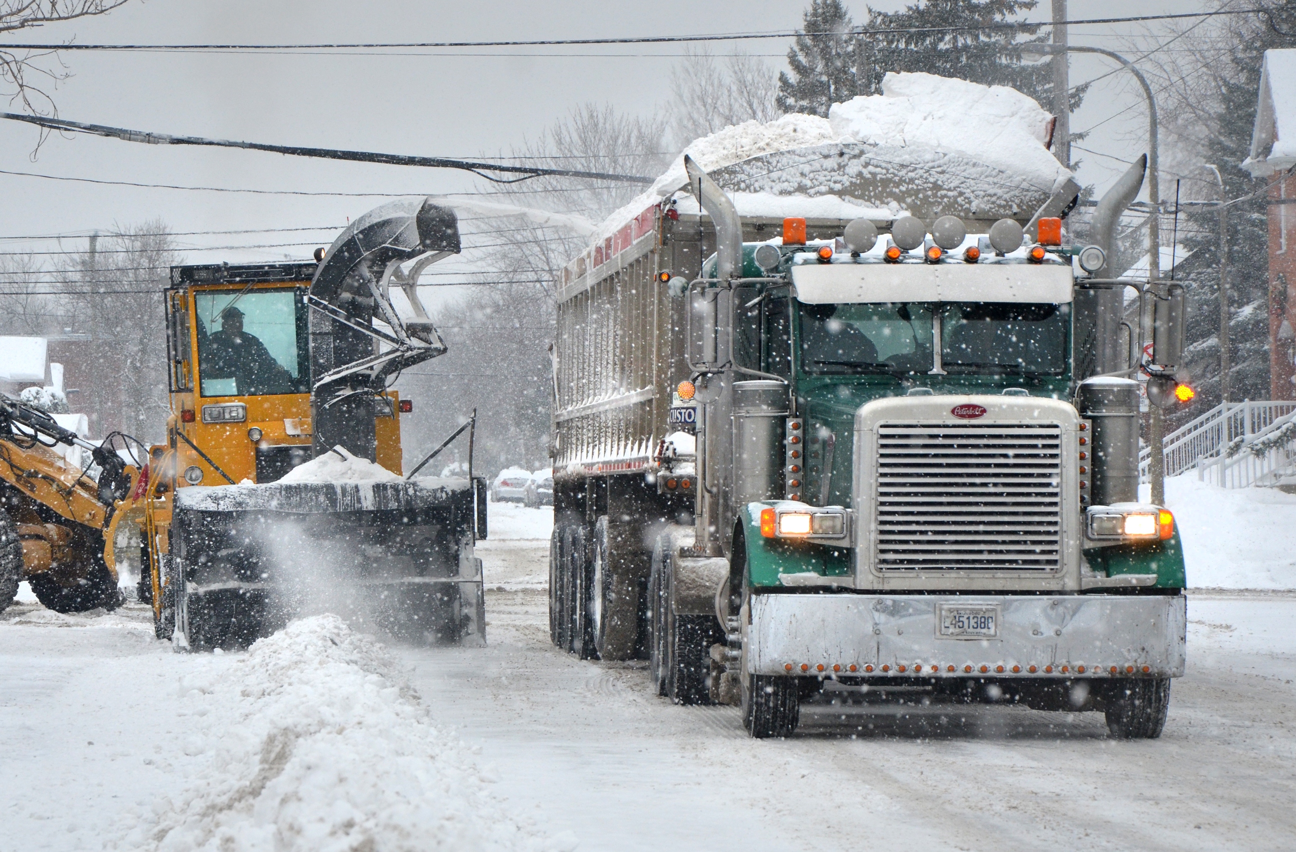 Opération de déneigement