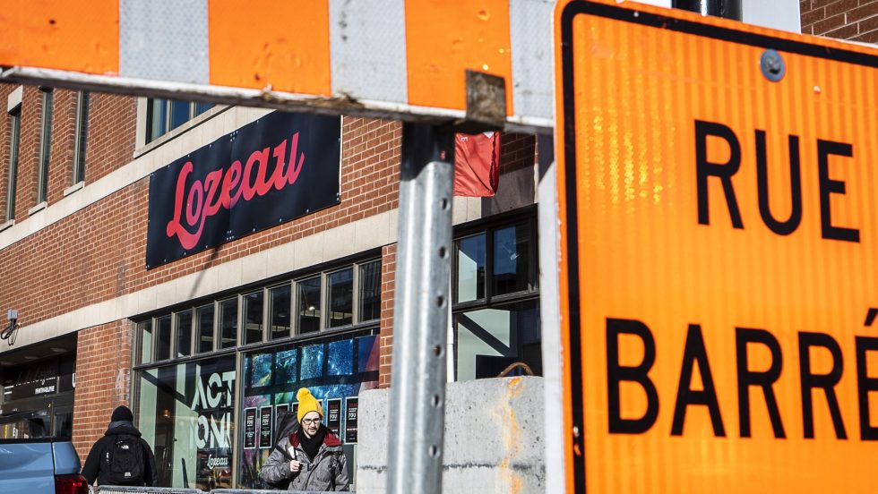 Des chantiers sur la rue Saint-Hubert