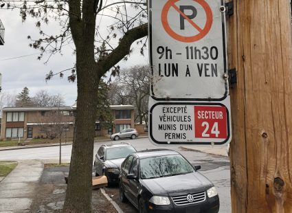 Panneau de stationnement pour véhicules munis de vignettes