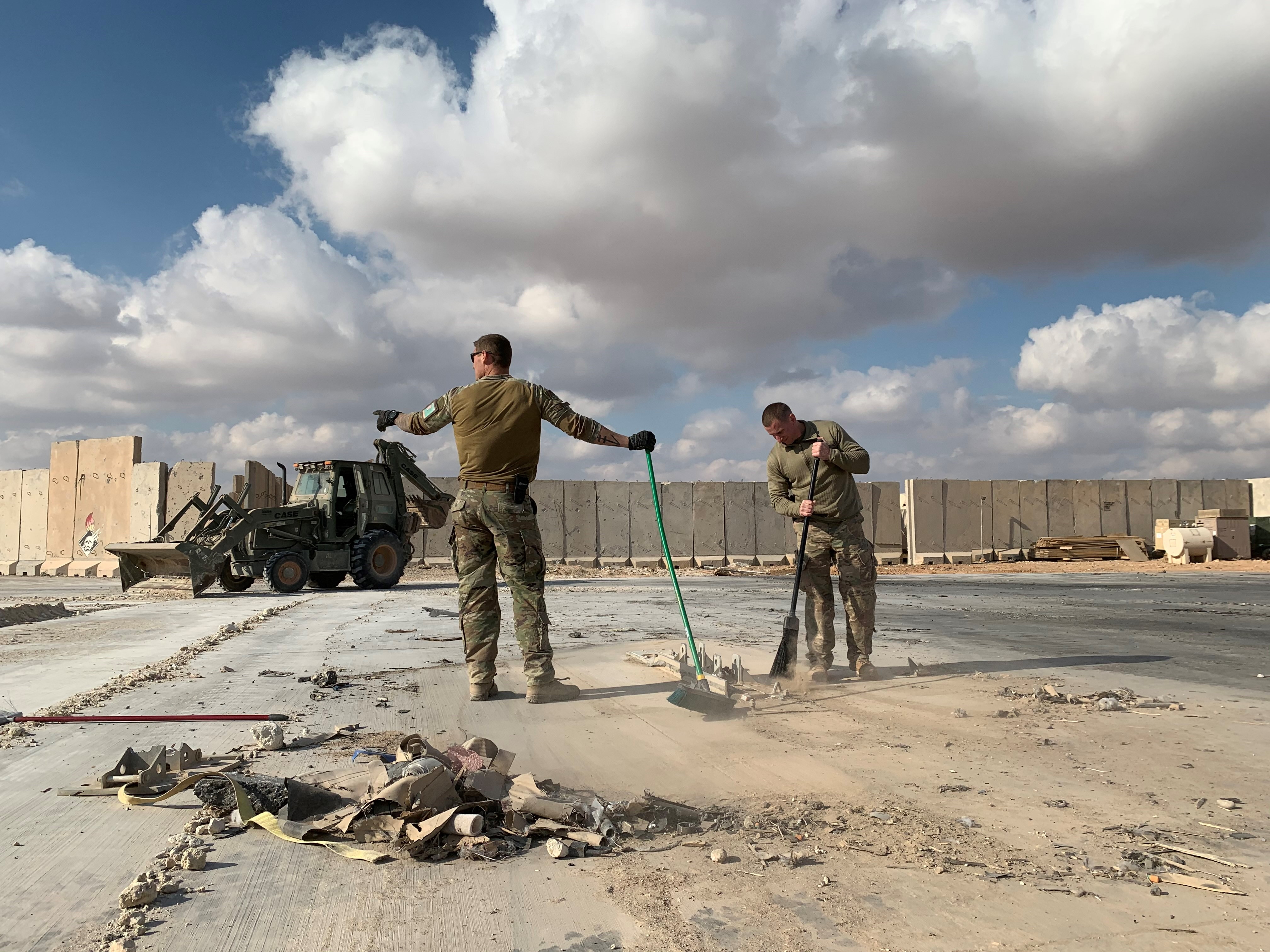 Des soldats américains dans une base en Iran