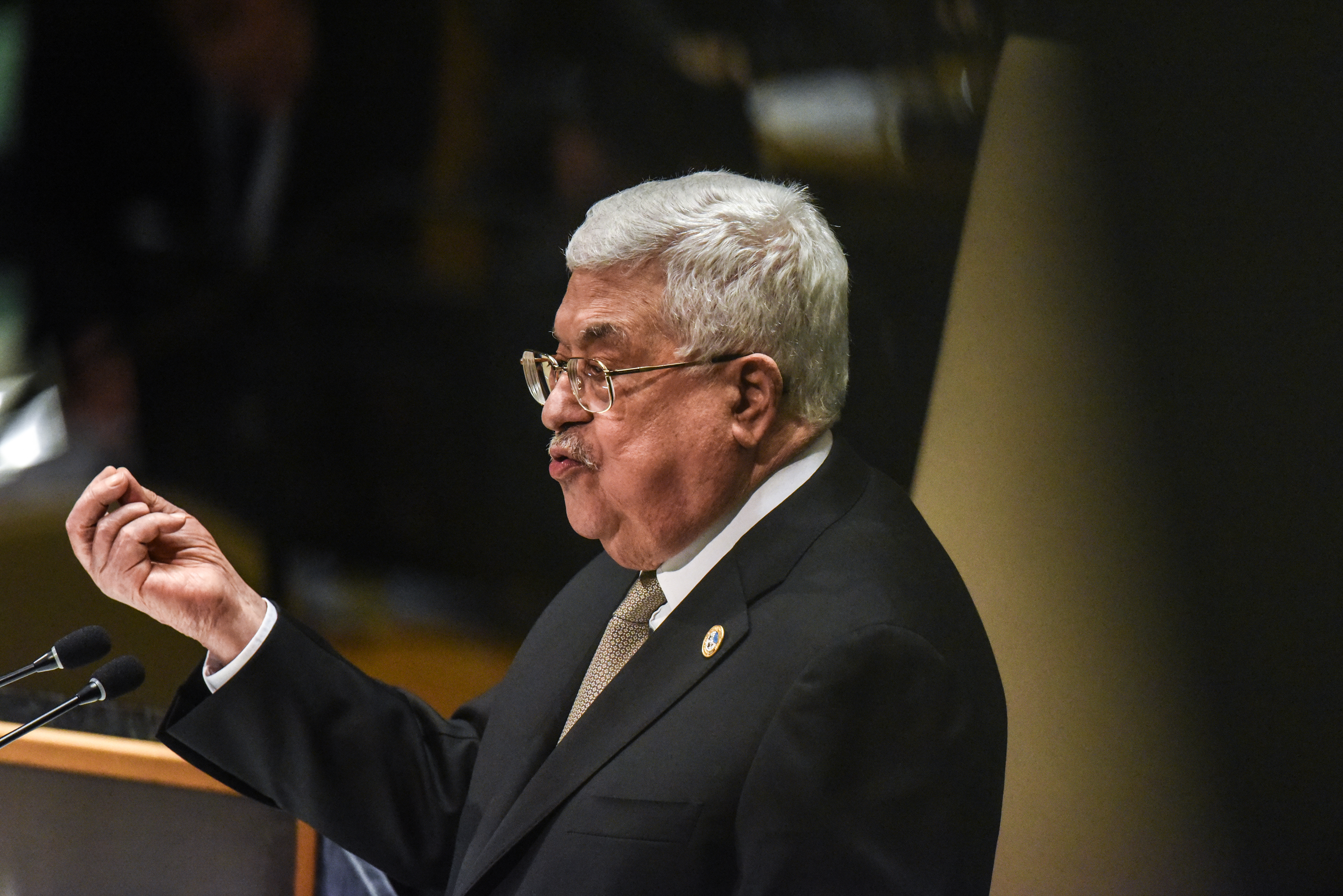 Le président de la Palestine, Mahmoud Abbas
