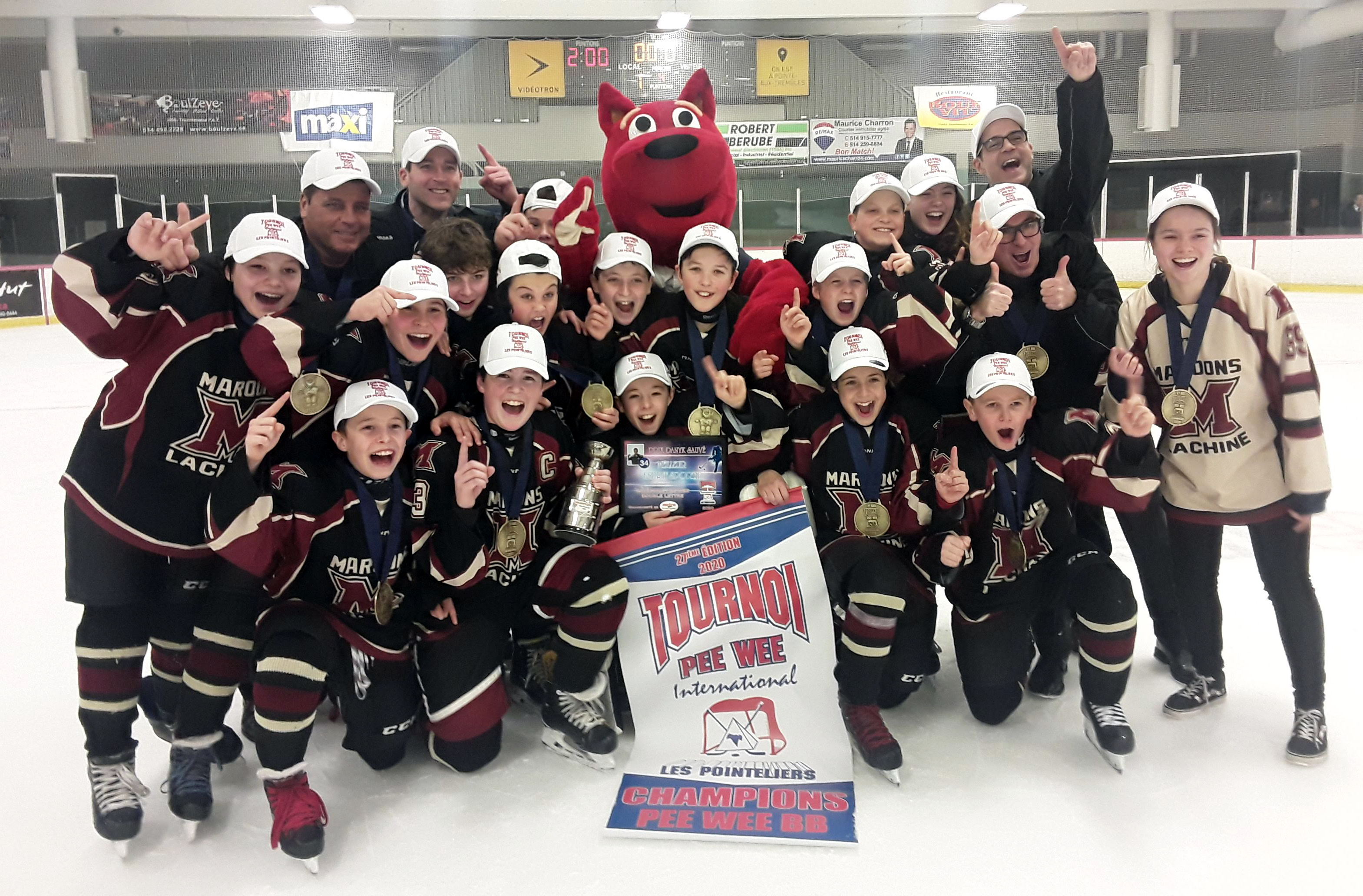 Maroons pee wee BB gagnants