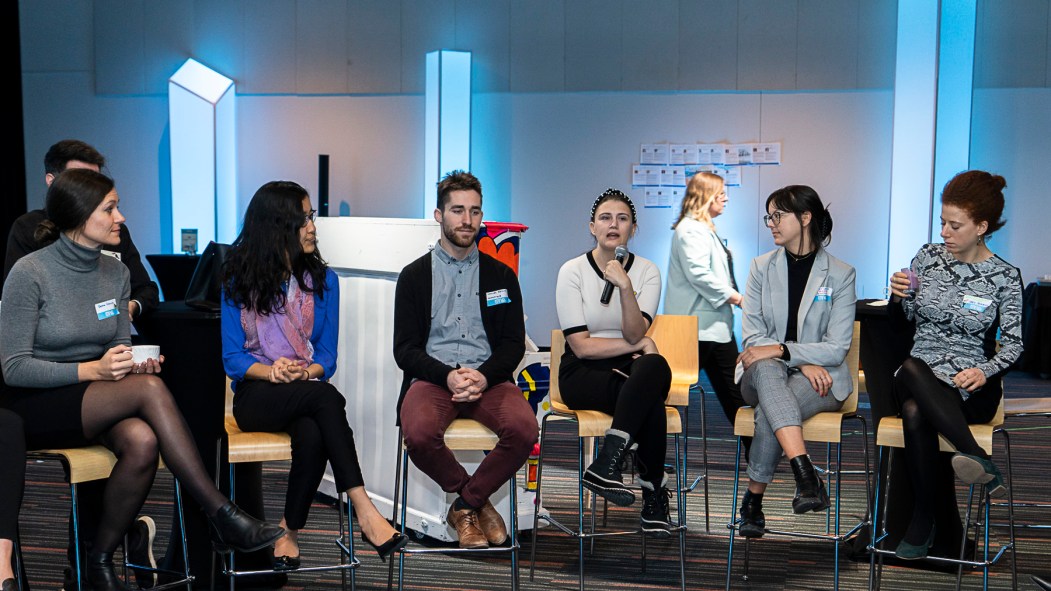 Des jeunes montréalais se sont réunis au Palais des Congrès dans l'espoir d'attirer One Young World à Montréal en 2022. L'événement est qualifié de «Davos des jeunes leaders»